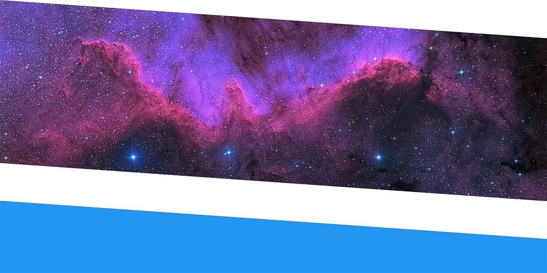 Full width blocks with angled edges.