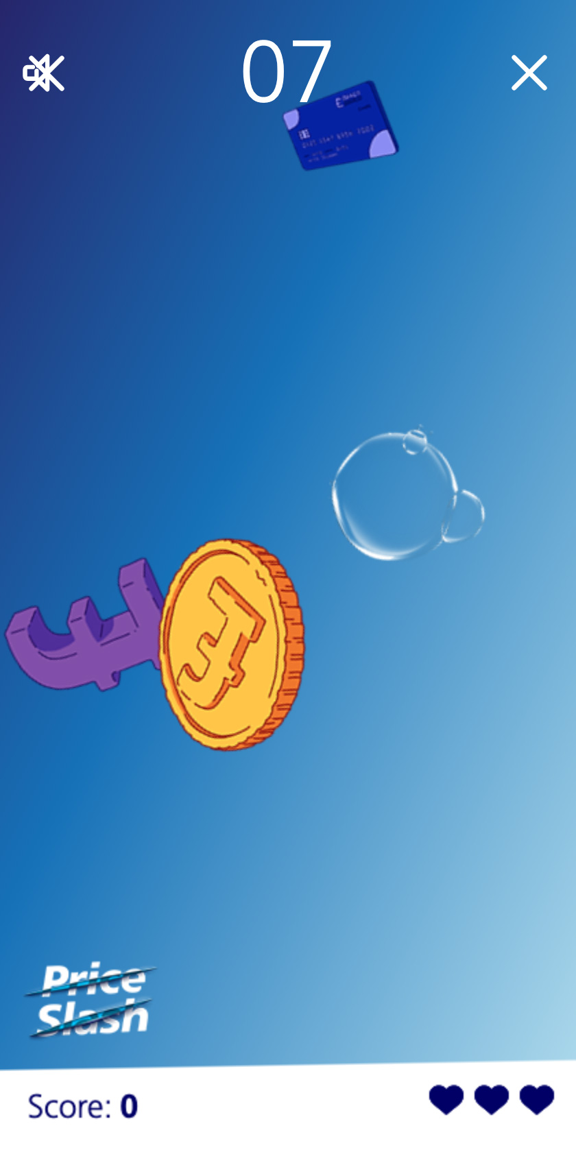 The O2 Price Slash game page